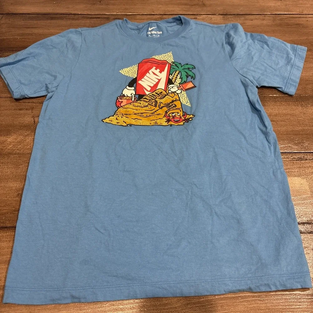Nike (Kids) Boys' Boxy Mango Multi Sand Castle SS T-shirt Sz XL